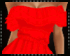 S| Red Ruffle Dress