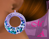 earring turcuaz diamants