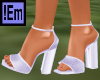 !Em White Sequin Heels