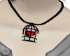 LF^ NECKLACE CAGED HEART