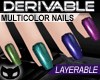 Multicolor Layer. Nails
