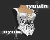 '' . stiff corset white