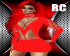 RC RED V DRESS