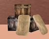 Wooden Crates With Sacks