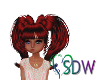 Hair Red Pigtails bows