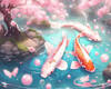Pink Koi Art