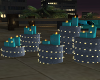 Teal Candle Pillars