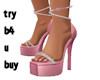 Itty bitty pink heels