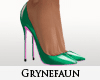 Green & pink sole heels