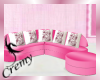 C Luxurious pink sofa