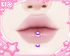 . purple vertical labret