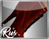 Rus: red ankle boots