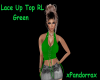 Green Lace Up Top RL