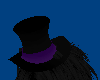 black+purple mini hat