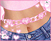 pink belly chain <3