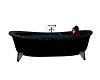 black clawfoot tub