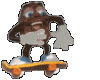 Skateboarder raisin