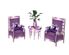 purple dance club chairs