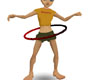 red and black hulahoop