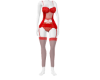 Red Fishnet lingerie