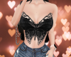 !L Top butterfly black