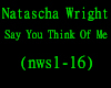Natascha Wright - Say Y