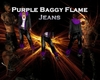 Purple Baggy Flame Jeans
