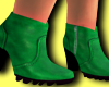 $ Leather Heels Green