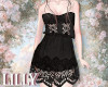 cotton lace gown black