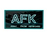 M/F AFK Neon Head Sign