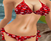 Red Bubble Bikini
