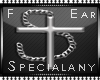 [Lany] Ear chain cross F