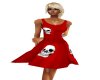 Red Dress with Skulls