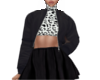 Bomber black jacket leop