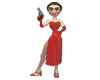 Spy Girl Aiming Gun
