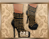 -G-Black boots+GoldStuds
