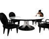 blk dining rm glas table