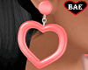 B| Heart Earrings Pink