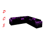 Black Purple Sofa