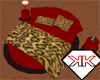 Red, Leopard Print Bed