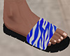 Blue White Tiger Stripe Sandals (M)