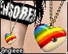 *[a] Necklc RainbowHeart