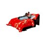 asian print bed w poses