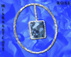 HOOPS WITH BLUE DIAMOND