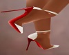 White / Red Heels