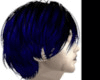 BLK N BLUE HAIR SHORT M