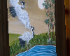 Asian Heron Art Wall