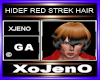 HIDEF RED STREK HAIR