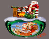 Santa Bell Green Sticker