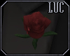 [luc] Lapel Flower Red